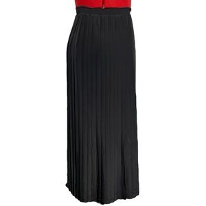 Vintage Jamboree Black Pleated Flowy Maxi Skirt.